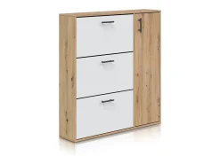 Zapatero Leia Blanco Artik (Blanco Mate) - Roble Nodi