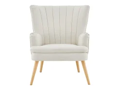 Zenia | Cadeira de acento estofada em PU Creme